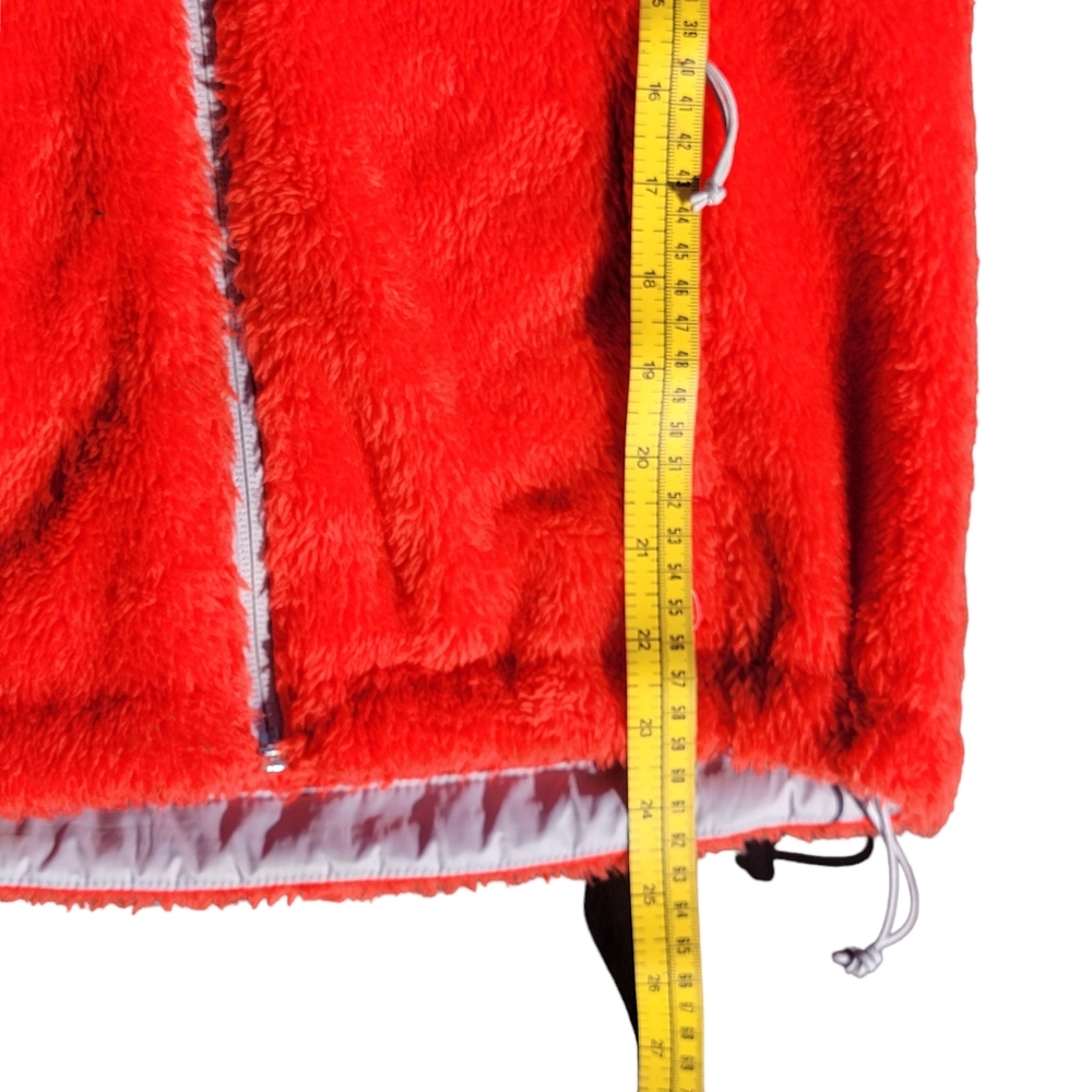 The North Face Vintage Fleece Bright Orange Red Fleece Zip Up Jacket Women's S - Picture 13 of 14